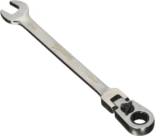 Vista 20 de Williams JHW1210RCF Llave combinada SAE reversible de cabeza flexible de 12 puntos, con acabado cromado pulido - 5/16 pulgadas