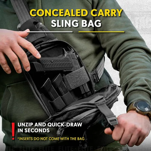 Vista 3 de M-Tac Elite - Bolso de transporte táctico EDC con funda oculta para el pecho CCW