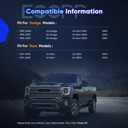 Vista 3 de ECCPP Kit de nivelación delantera de 2 pulgadas para Dodge 1994-2018 para Ram 1500 2500 3500 Espaciadores de resorte de elevación 2WD