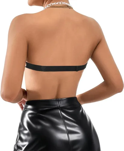 Vista 3 de Testudineus Camiseta sin mangas reflectante para mujer, diseño metálico brillante con cremallera en la espalda, traje de festival y rave