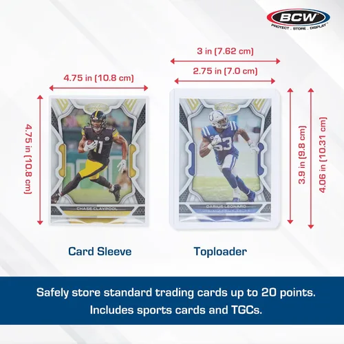 Vista 3 de BCW Combo de fundas para tarjetas y cargadores superiores, estándar de 20