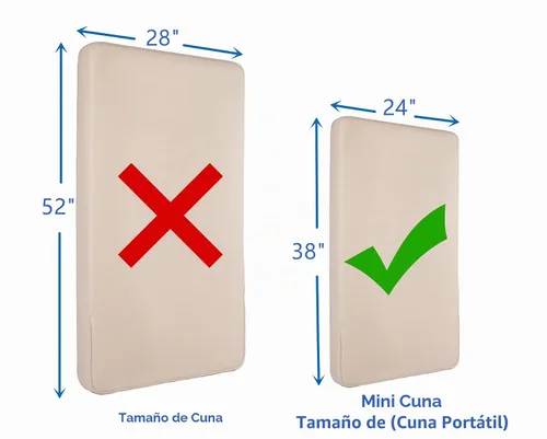 Vista 3 de Funda para colchón de mini cuna impermeable elástica acolchada de American Baby Company, Blanco