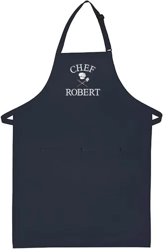 Vista 5 de Delantal personalizado bordado diseño de utensilios de chef