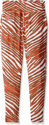 Vista 20 de Zubaz - Leggings con estampado de cebra para mujer con licencia oficial de la NFL, color del
