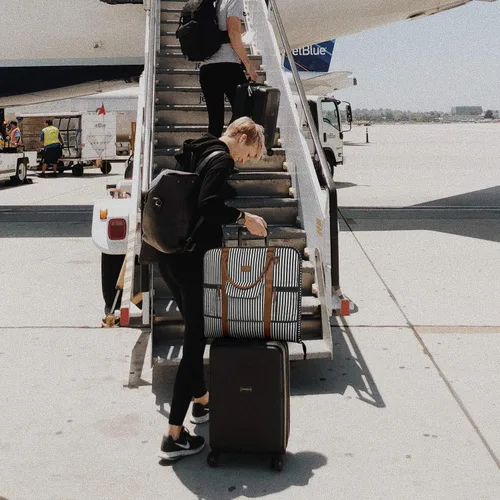 Vista 7 de Bolsa de ropa de mano para viajes de negocios, S-ZONE lona cuero para hombre