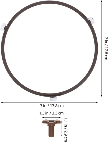 Vista 2 de Microwave Tray Roller Ring Support, 17.8cm ABS Turntable Base