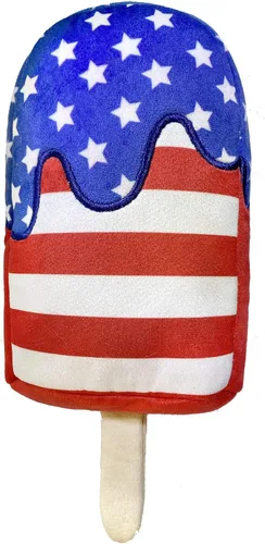 Vista 11 de Huxley & Kent para perros Fro-Yo Pawtriot Cono (pequeño) Juguete divertido para perros Juguete de felpa para perros con chirriante Regalo