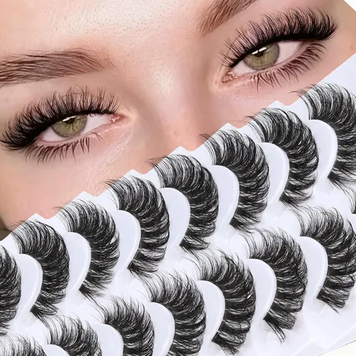 Vista 19 de Veleasha Manga Lashes Anime Pestañas postizas Tiras de pestañas puntiagudas
