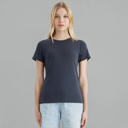 Vista 9 de Merino Protect Camisetas 100% de lana merino para mujer, cuello redondo, manga corta, resistencia al olor, capa base, viajes, senderismo, camiseta