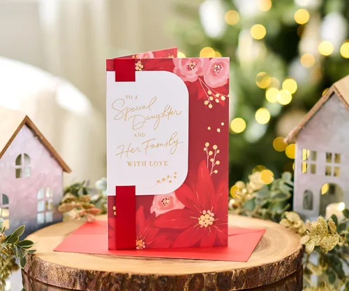 Vista 7 de American Greetings Tarjeta de Navidad para hija y familia (Como tú)