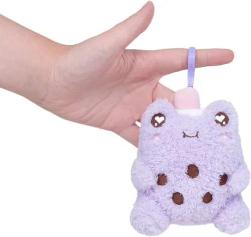 Vista 7 de Cuddle Barn PlushGoals - Mini Boba Wawa Clip súper suave y lindo Kawaii rana de peluche de animal de peluche, llavero para bolsa, 4 pulgadas