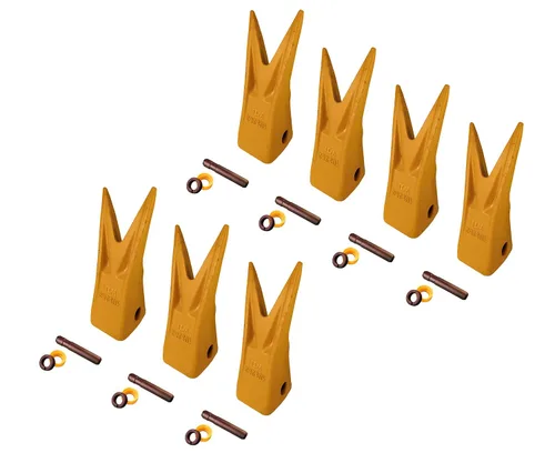Vista 10 de Cubo de excavadora Tiger Rock diente w Pins, compatible con CAT J250 Series- 1U-3252WTL (1)