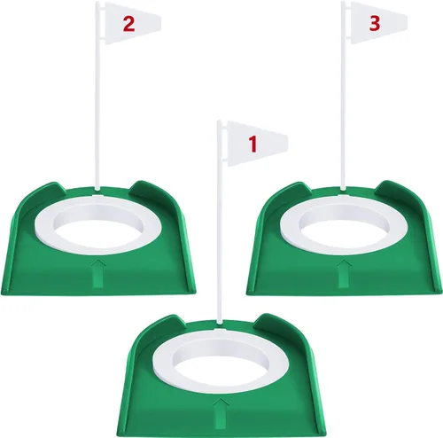 Vista 12 de Sotiff Práctica de práctica de golf con agujero de copa, accesorios de golf, putters de entrenamiento con bandera de plástico para adultos, oficina