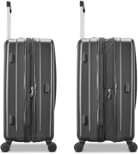 Vista 7 de Samsonite Winfield 2 Equipaje rígido con ruedas giratorias, Carbón vegetal, Grande de 28 pulgadas, a cuadros