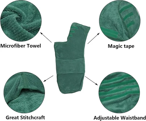 Vista 2 de Geyecete Pineapple Grid - Toalla de baño súper absorbente para perros y gatos, de secado rápido, color verde, talla XS
