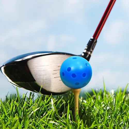 Vista 7 de Pelotas de golf de plástico para práctica de vuelo limitado, pelota de entrenamiento de golf hueca para práctica de swing, pelotas de golf