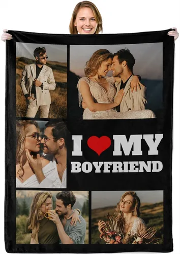 Vista 30 de Abybela Mantas personalizadas con fotos, mantas con fotos personalizadas con mis propias fotos, manta personalizada regalos para el día de la madre