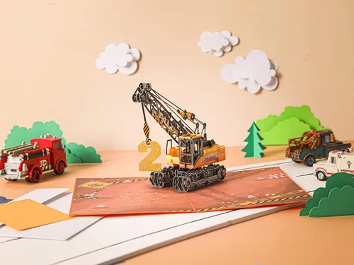 Vista 8 de Liif Tarjeta de cumpleaños emergente 3D para niño de 5 años, sobre incluido