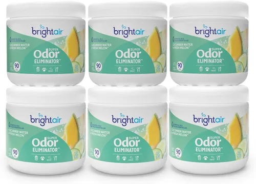 Vista 14 de Bright Air 14 oz. Super eliminador de olores, para espacios medianos, aroma de cítricos frescos, caja de 6, ambientador, aceites esenciales