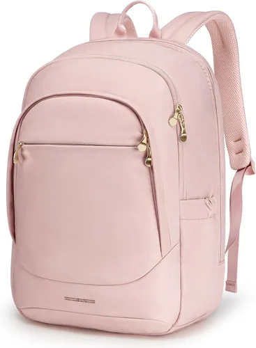 Vista 7 de LIGHT FLIGHT Mochila de viaje para mujer, mochila para laptop de 17.3 Beige
