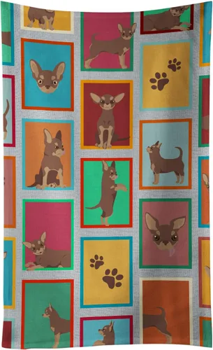 Vista 75 de Caroline's Treasures MLM1160KTWL - Lots of Red Siberian Husky - Toalla de cocina para invitados, toalla de baño decorativa para cara, té, paño