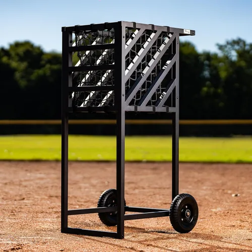 Vista 3 de Murray Sporting Goods Carrito de práctica de béisbol y sóftbol - Carrito de pelota resistente con ruedas, portador de bolas de gran capacidad
