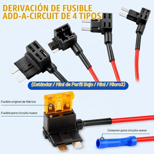 Vista 3 de Paquete de 10 grifos de fusibles para automóvil de 12 V