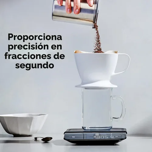Vista 4 de OXO Brew - Báscula de café de precisión de 6 libras con temporizador, color negro