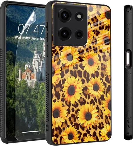 Vista 33 de Funda para Motorola Moto Edge 2022, cubierta trasera de vidrio templado con protector de pantalla, funda protectora a prueba de golpes para Motorola
