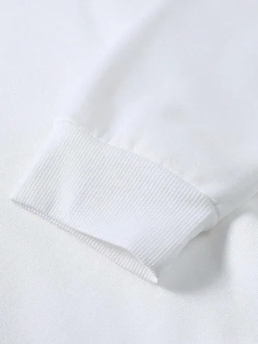 Vista 5 de GORGLITTER Sudadera térmica de forro polar con cuello redondo y estampado de letras y números para hombre