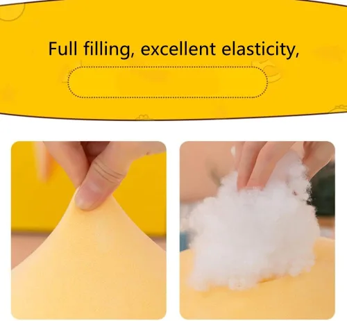 Vista 7 de DEYI Peluche de pato de peluche, juguetes suaves de patito amarillo, regalos para amigos y niños, Navidad, bonita almohada amarilla