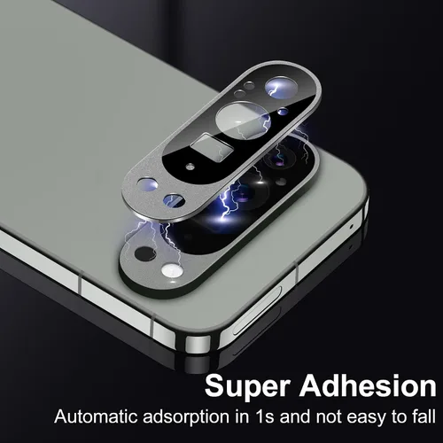 Vista 5 de YWXTW Protector de lente de cámara para Google Pixel 9 Pro XL 2024 (no para 9 Pro), [cobertura completa de metal] Protector de pantalla de vidrio