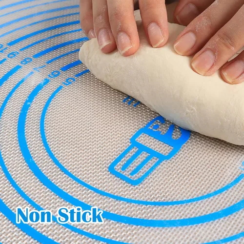 Vista 4 de Tapete de Silicona Antiadherente para Repostería Grande con Medidas de 16'' por 20'' para Tapete de Silicona para Hornear, Mostrador, Rodillo