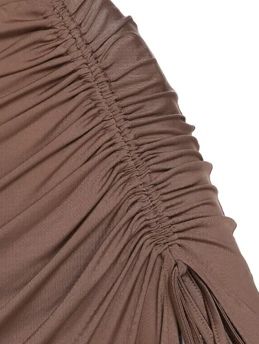 Vista 5 de ZAFUL Falda de 2 piezas para mujer con camiseta sin mangas, falda torcida de alta luz, vestido ajustado para fiesta, club, salida nocturna, cóctel