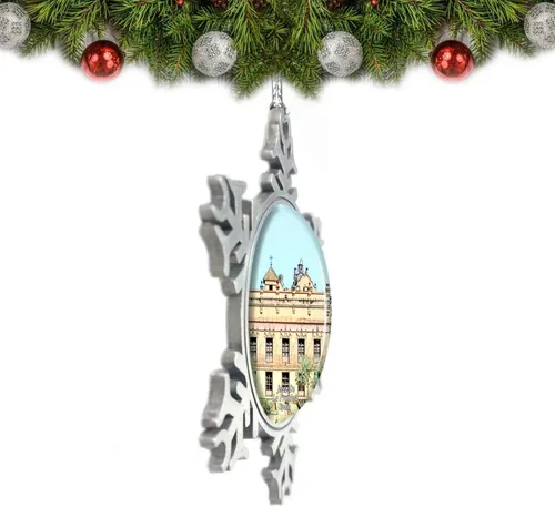 Vista 2 de España Jerez De La Frontera Adorno De Navidad Decoración Del Árbol De Cristal Metal Recuerdo Regalo