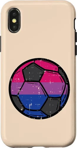 Vista 5 de iPhone 12 mini Bisexual Soccer Football Bi Pride Flag Lgbtq Men Boys Kids Case
