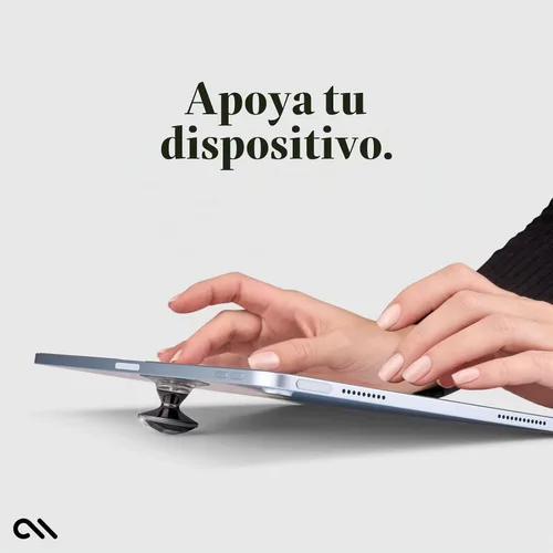 Vista 4 de Case-Mate Minis - Agarradera/Soporte para Celular - Cristal Negro
