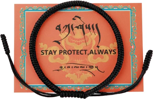 Vista 12 de Auténtica pulsera de nudo Dorje bendecida hecha a mano por monjes tibetanos con protección y talismán para mujeres y hombres
