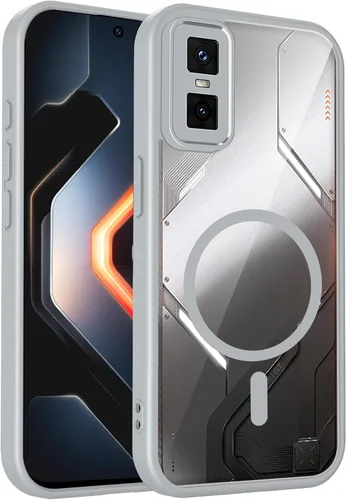 Vista 118 de Funda magnética transparente compatible con Xiaomi 17T, color negro 2 en 1 PC + TPU cubierta de teléfono a prueba de golpes, carcasa protectora