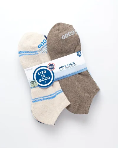 Vista 2 de Life is Good Calcetines deportivos de corte bajo para hombre (6 unidades)