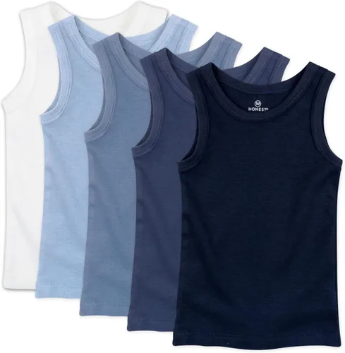 Vista 27 de HonestBaby Camisetas musculares sin mangas 100% algodón orgánico para bebés y niños pequeños, niñas