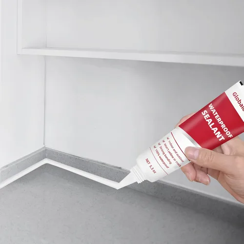 Vista 5 de Globalcom Calafateo de silicona avanzado para cocina y baño, sellador de silicona impermeable para uso interior y exterior, adherencia más fuerte a
