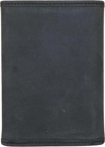 Vista 6 de Lucky Brand Bandera de cuero para hombre en relieve RFID Trifold