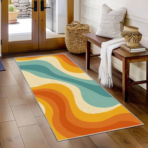 Vista 16 de Black and White Striped Runner Rug 2x4 Small - Hallway Runner Rug Stripe Pattern, Non Slip, Washable, Black and White Striped Home Decor Carpet for