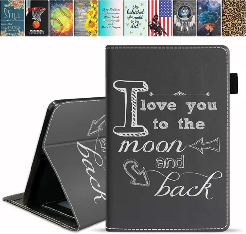 Vista 9 de Funda para tablet Amazon Fire HD 10 de 10.1 pulgadas (9ª/7ª generación, versión 2019/2017) – Funda de piel sintética con soporte para tarjeta