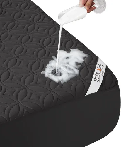 Vista 13 de BEDLORE Protector de colchón impermeable, protector de colchón de tamaño individual con bolsillo profundo de 6 a 15 pulgadas de profundidad, suave