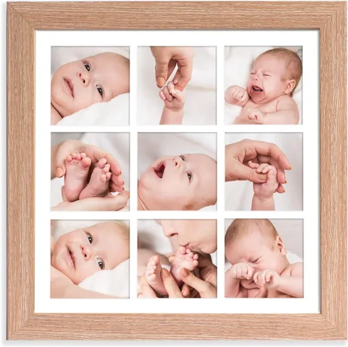 Vista 28 de YK artwood Impresiones en lienzo personalizadas con tus fotos, marco personalizado de 8 x 8 pulgadas, marco moderno de madera negra con tu foto