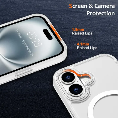 Vista 250 de Anuck - Funda magnética para iPhone 11 compatible con MagSafe, carcasa trasera mate translúcida dura, borde de TPU, delgada, resistente a impactos