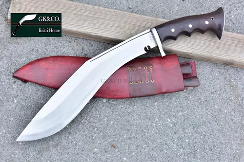 Vista 2 de GK&CO. Kukri House - 13" oficial iraquí emitido genuino Gorkha Kukri/Khukuri cuchillos rojo funda – Hecho a mano por GK&CO. Kukri en Nepal