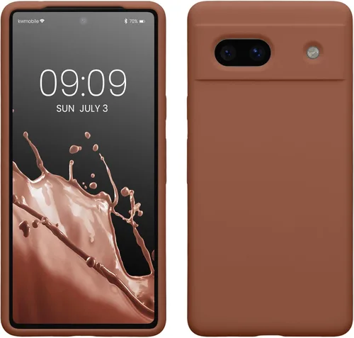 Vista 361 de kwmobile Funda Compatible con Google Pixel 6 Pro - Funda de Teléfono de Silicona TPU con Acabado Suave - Azul Caribe